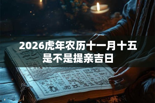 2026虎年农历十一月十五是不是提亲吉日