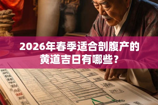 2026年春季适合剖腹产的黄道吉日有哪些？