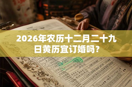 2026年农历十二月二十九日黄历宜订婚吗？