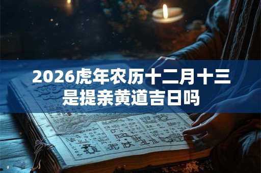 2026虎年农历十二月十三是提亲黄道吉日吗