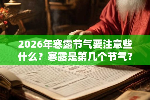 2026年寒露节气要注意些什么？寒露是第几个节气？