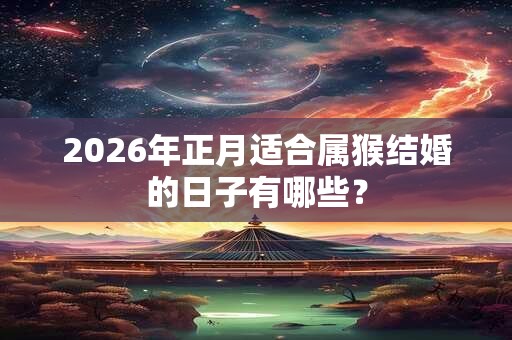 2026年正月适合属猴结婚的日子有哪些？