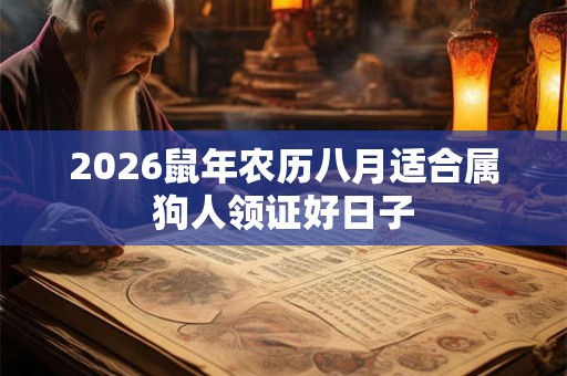 2026鼠年农历八月适合属狗人领证好日子