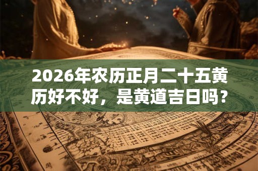 2026年农历正月二十五黄历好不好，是黄道吉日吗？