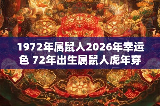 1972年属鼠人2026年幸运色 72年出生属鼠人虎年穿什么颜色衣服好 1972年属鼠人2026年幸运色 72年出生属鼠人虎年穿什么颜色衣服好
