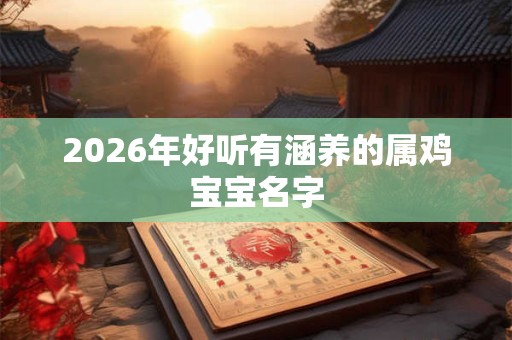 2026年好听有涵养的属鸡宝宝名字 2026年好听有涵养的属鸡宝宝名字