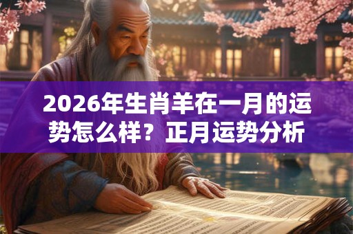 2026年生肖羊在一月的运势怎么样？正月运势分析