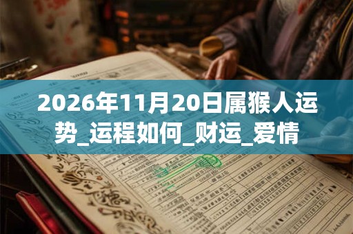 2026年11月20日属猴人运势_运程如何_财运_爱情 2026年11月20日属猴人运势_运程如何_财运_爱情