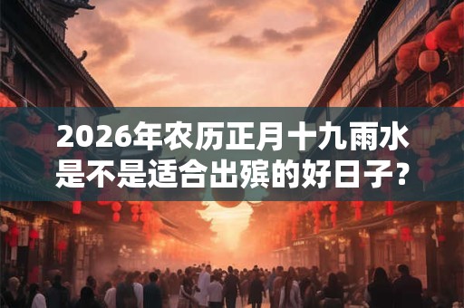 2026年农历正月十九雨水是不是适合出殡的好日子? 2026年农历正月十九雨水是不是适合出殡的好日子?
