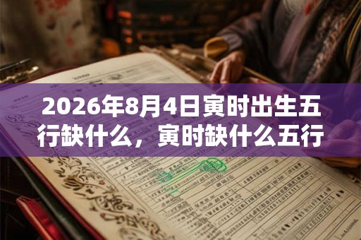 2026年8月4日寅时出生五行缺什么,寅时缺什么五行 2026年8月4日寅时出生五行缺什么,寅时缺什么五行