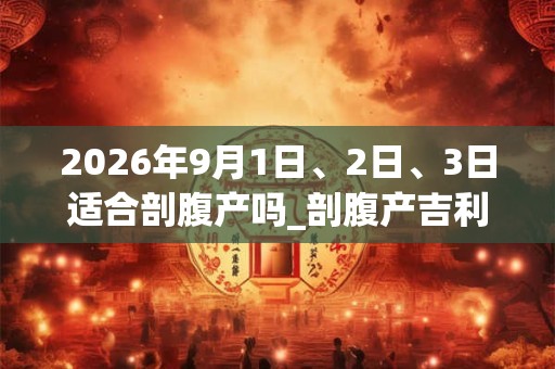 2026年9月1日、2日、3日适合剖腹产吗_剖腹产吉利吗