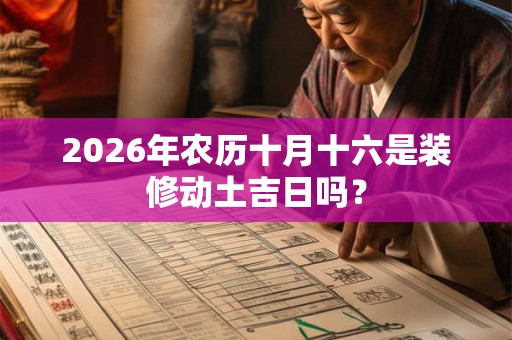 2026年农历十月十六是装修动土吉日吗? 2026年农历十月十六是装修动土吉日吗?