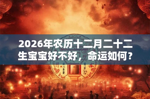2026年农历十二月二十二生宝宝好不好,命运如何? 2026年农历十二月二十二生宝宝好不好,命运如何?