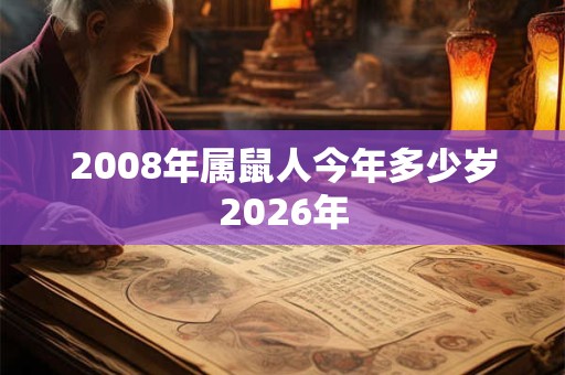 2008年属鼠人今年多少岁2026年 2008年属鼠人今年多少岁2026年
