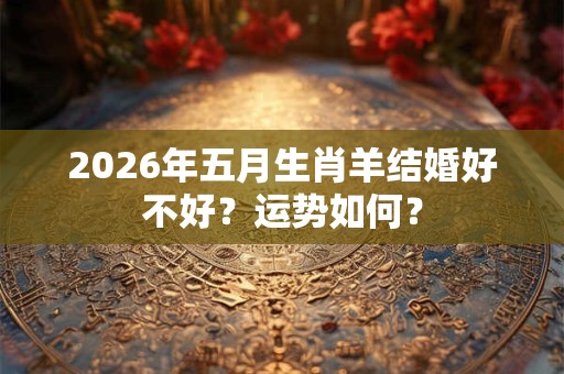 2026年五月生肖羊结婚好不好？运势如何？