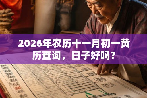 2026年农历十一月初一黄历查询,日子好吗? 2026年农历十一月初一黄历查询,日子好吗?