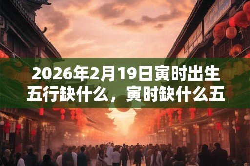 2026年2月19日寅时出生五行缺什么,寅时缺什么五行 2026年2月19日寅时出生五行缺什么,寅时缺什么五行