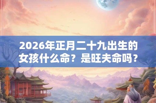 2026年正月二十九出生的女孩什么命?是旺夫命吗? 2026年正月二十九出生的女孩什么命?是旺夫命吗?