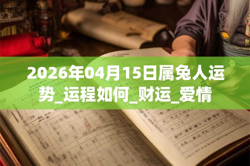 2026年04月15日属兔人运势_运程如何_财运_爱情