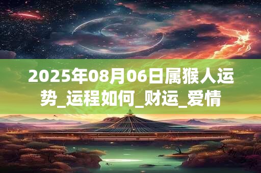 2025年08月06日属猴人运势_运程如何_财运_爱情 2025年08月06日属猴人运势_运程如何_财运_爱情