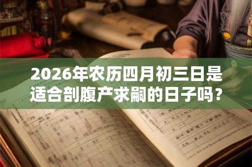 2026年农历四月初三日是适合剖腹产求嗣的日子吗？
