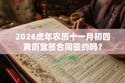 2026虎年农历十一月初四黄历宜签合同签约吗? 2026虎年农历十一月初四黄历宜签合同签约吗?
