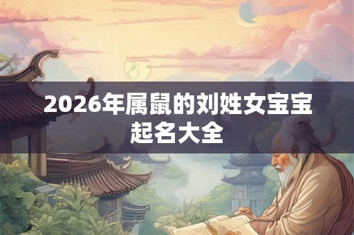 2026年属鼠的刘姓女宝宝起名大全 2026年属鼠的刘姓女宝宝起名大全