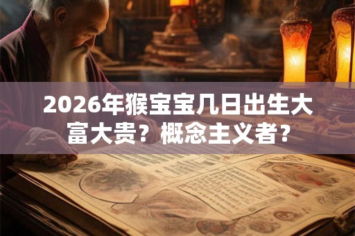 2026年猴宝宝几日出生大富大贵?概念主义者? 2026年猴宝宝几日出生大富大贵?概念主义者?