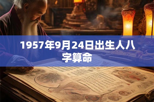 1957年9月24日出生人八字算命 1957年9月24日出生人八字算命