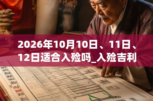 2026年10月10日、11日、12日适合入殓吗_入殓吉利吗