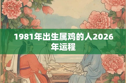 1981年出生属鸡的人2026年运程