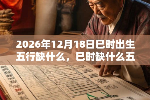 2026年12月18日巳时出生五行缺什么，巳时缺什么五行