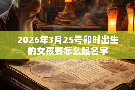 2026年3月25号卯时出生的女孩要怎么起名字