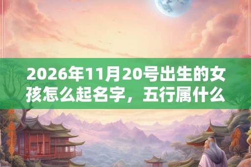 2026年11月20号出生的女孩怎么起名字，五行属什么