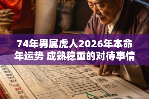 74年男属虎人2026年本命年运势 成熟稳重的对待事情