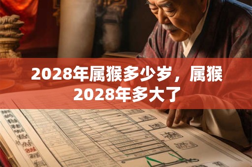 2028年属猴多少岁，属猴2028年多大了