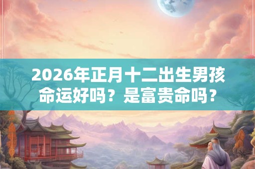 2026年正月十二出生男孩命运好吗？是富贵命吗？