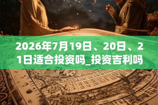 2026年7月19日、20日、21日适合投资吗_投资吉利吗