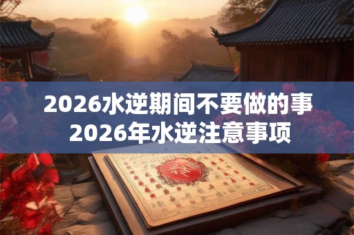 2026水逆期间不要做的事 2026年水逆注意事项