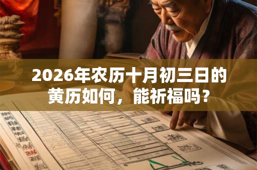 2026年农历十月初三日的黄历如何，能祈福吗？