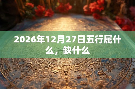 2026年12月27日五行属什么，缺什么