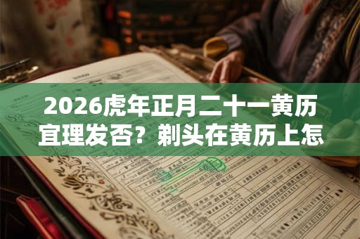 2026虎年正月二十一黄历宜理发否？剃头在黄历上怎么说