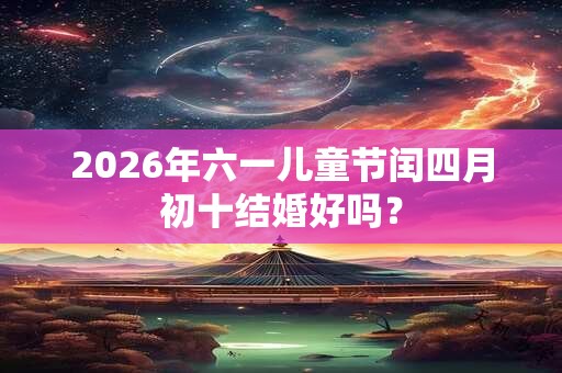 2026年六一儿童节闰四月初十结婚好吗？