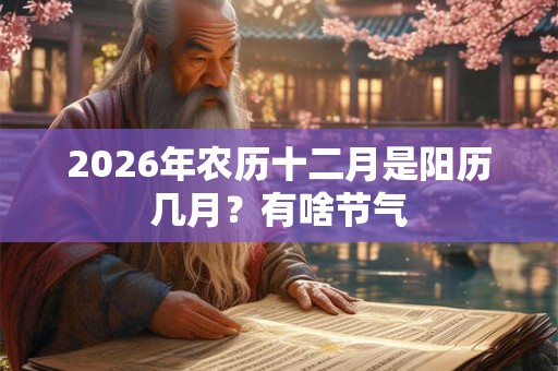 2026年农历十二月是阳历几月?有啥节气 2026年农历十二月是阳历几月?有啥节气