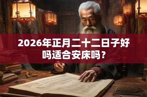 2026年正月二十二日子好吗适合安床吗？