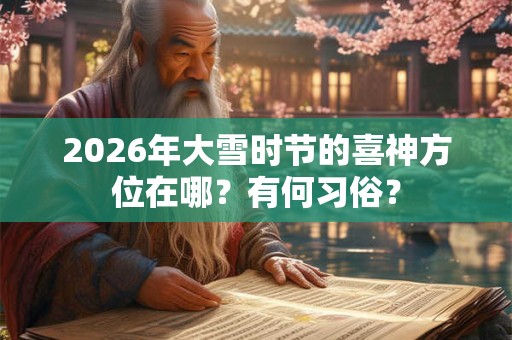2026年大雪时节的喜神方位在哪？有何习俗？