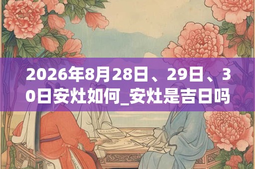 2026年8月28日、29日、30日安灶如何_安灶是吉日吗