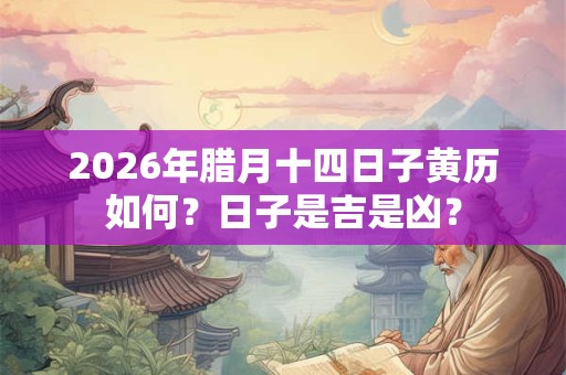 2026年腊月十四日子黄历如何？日子是吉是凶？