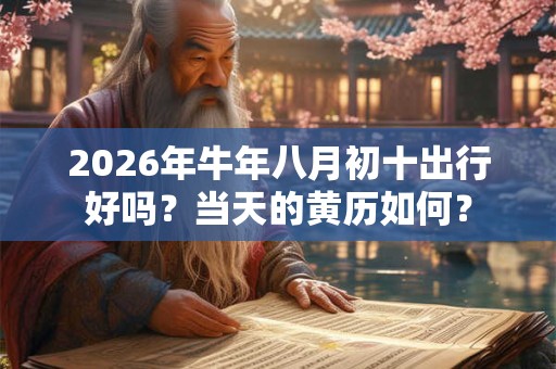 2026年牛年八月初十出行好吗？当天的黄历如何？