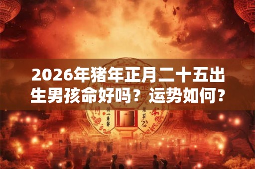 2026年猪年正月二十五出生男孩命好吗？运势如何？